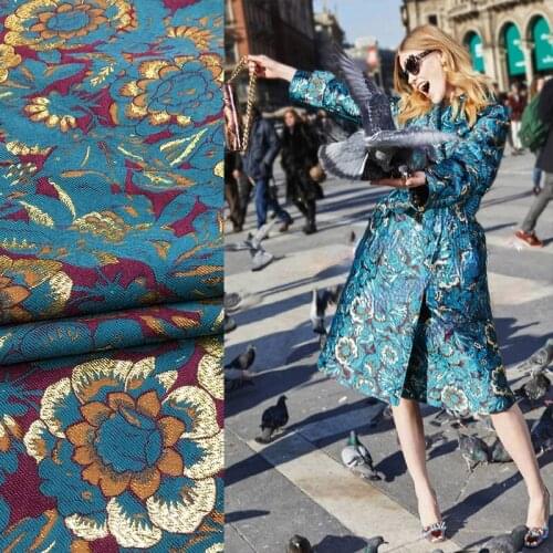 European fashion luxury bronzing jacquard childrens costume fabric high-end dress style Hand-sewn fabric for skirts and pants