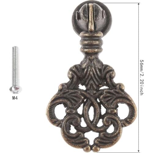 56*32mm Knobs and Pulls for Cabinets Door Knob Antique Bronze Cabinet Wardrobe Drawer Closet Pull Handle for Furniture