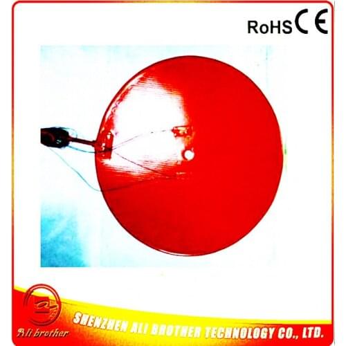 Silicone Rubber Heater 120v AC 1250w Diameter 450*1.5mm adhesive 1face Dual 100k thermistor 1000mm lead wire 20mm hole in center