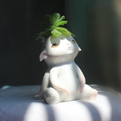 Nordic Creative Ceramics Personality Cute Decoration Plant Vase Succulent Flower Pot Living Room Home Decorat Ornaments