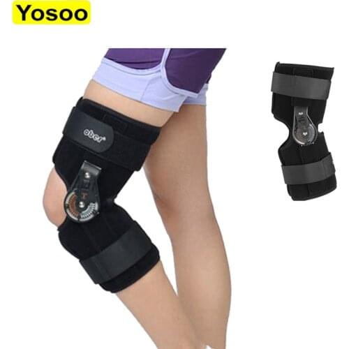 Knee Brace Support Adjustable Pain Hinged Brace Knee Support Joint Orthosis Ligament Sport Injury Splint Sport Knee Pads