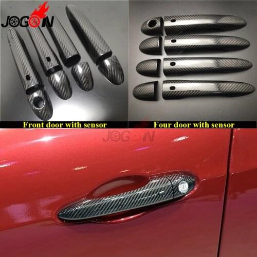 Carbon Fiber For Maserati Levante Quattroporte M156 Ghibli M157 2014 - 2019 Car Side Door Handle Cover Trim Molding Accessories