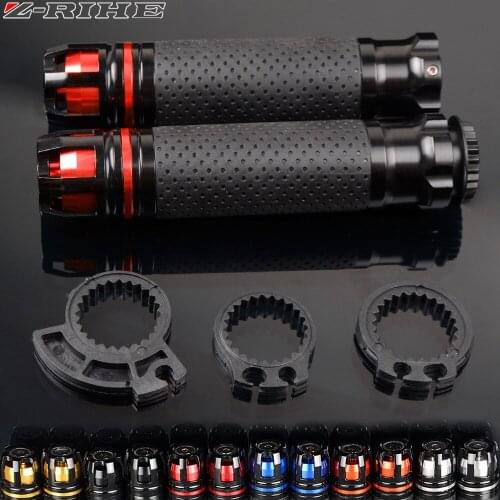 Universal 7/8'' 22MM CNC Motorcycle handle grips racing handlebar grip for Honda kawasaki Yamaha Suzuki Ducati Hyosung BMW