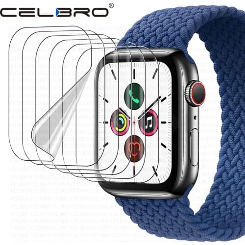 Screen Protector for Apple Watch 6 iWatch SE 5 4 40MM 44MM Soft Full Protective Film for iWatch 3 2 1 38MM 42MM Film Not Glass