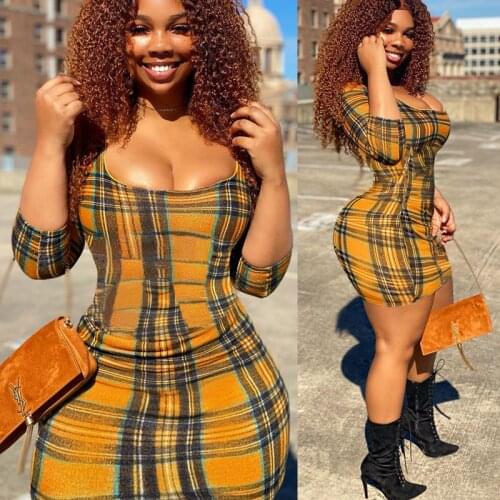 ZKYZWX Aesthetic Plaid Print Bodycon Mini Dress for Women Overalls Fashion Elegant Short Sleeve Streetwear Punk Party Dresses