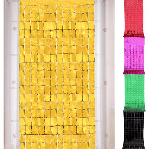 1x2m Party Background Curtain Sequin Backdrop For Wedding Decor Baby Shower Golden Sequin Wall Glitter Birthday Foil Curtain