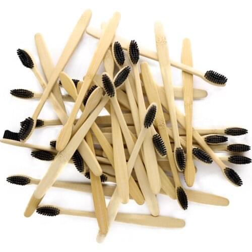 100 pieces bamboo toothbrush adult toothbrush manual toothbrush wood toothbrush eco friendly