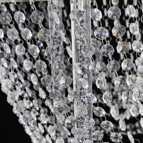 164 feet Clear Acrylic Crystal Octagonal Bead Curtain Garland Strands DIY Craft Hanging Ornament for Wedding Party Supplies