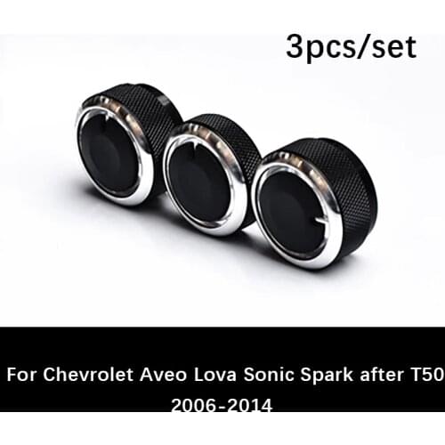 3pcs/set For chevrolet Aveo Lova Sonic Spark 2006 to 2014 Car Air Conditioning heat control switch knob ac knob accessories