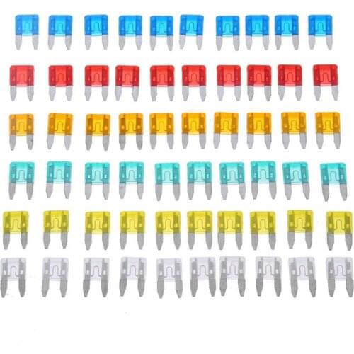 5A 10A 15A 20A 25A 30A Auto Car Truck Mini Fuse 60Pcs Blade Mixed Set Kit Car Styling Cars Safety Blade Fuses Accessories