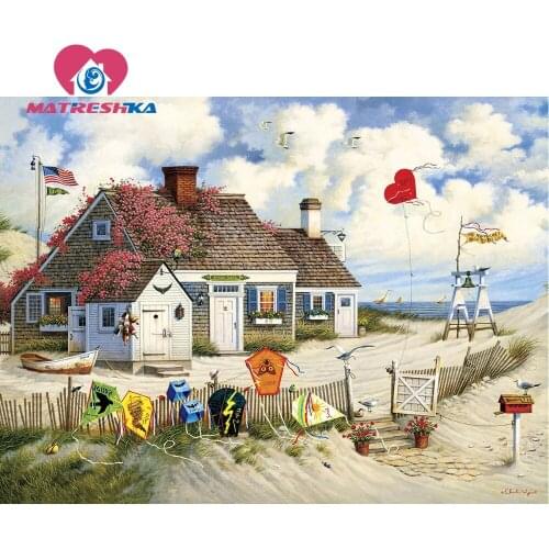 Diamond embroidery landscape house 5d diamond painting full drill square diamond mosaic sale cross-stitch kits home decoration