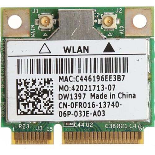 802.11G 54M Wireless Wifi Mini PCI-E Card For Dell DW1397 0KW770 Broadcom BCM94312HMG2L C26