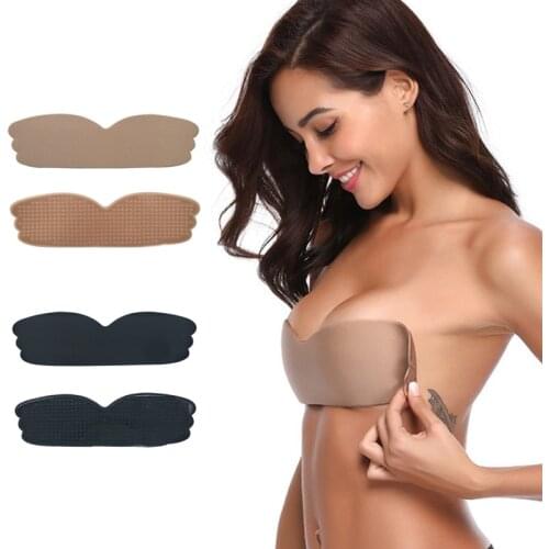 Invisible Bra Strapless Bras Dress Wedding Party Sticky Adhesive Silicone Brassiere Breathable Push Up Seamless Strapless Bra