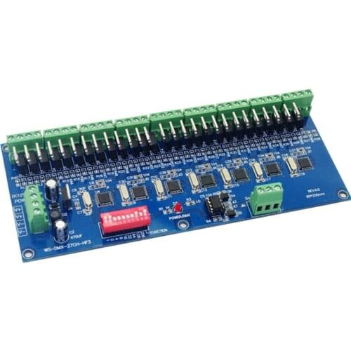 WS-DMX-27CH-HF3 Decoder DMX512 Constant Voltage RGB Controler 12-24V Common AnodeMax Load Power Voltage