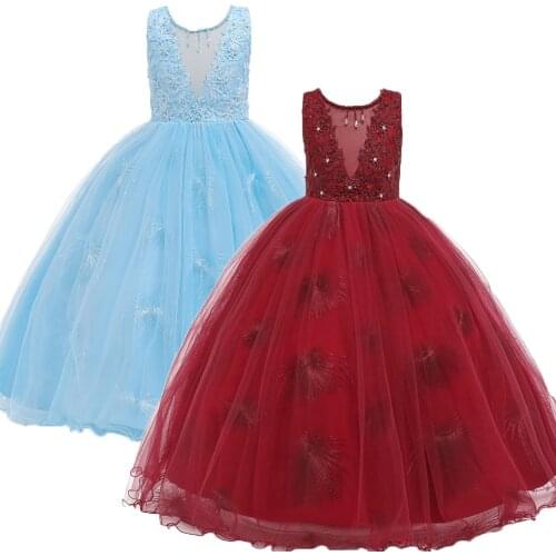 Children Clothing 2021 New Girls Princess Dresses Skirt Girl Fashion Show Evening Dress Girl Formal Dresses 3 To 12 Age Vestido