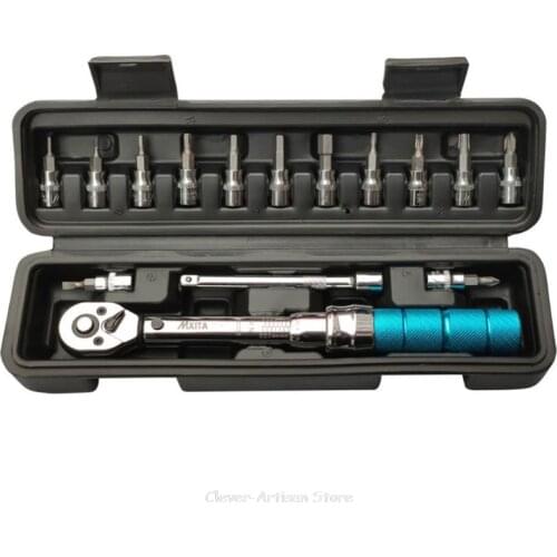 15 Pcs/Set 1/4-inch 2-15Nm Torque Wrench Professional Bicycle Bike Part Repair Tools Kit Manual Spanner Au 24 20 Dropship