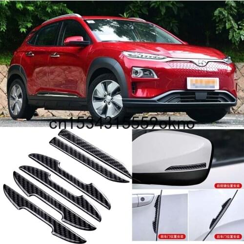For Hyundai Elantra IONIQ ix35 Kona Tucson Veloster Veracruz Car Side Door Edge Mirror Guard Bumper Trim Protector Stickers
