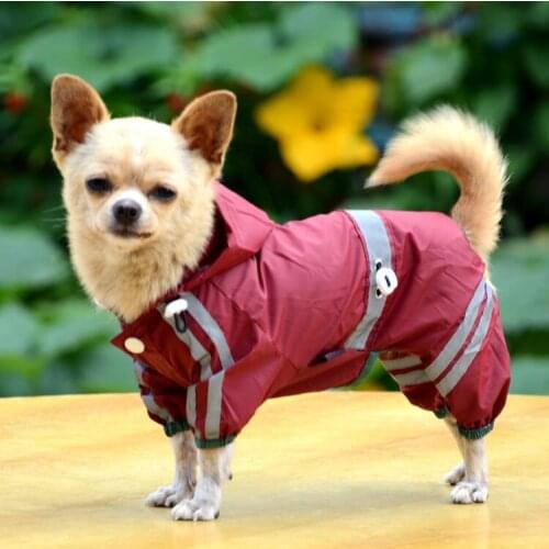 Dog Raincoat Waterproof Windproof Jacket Dogface Cloths for Females Big Dog Costumes Pet Products with Reflective Strip