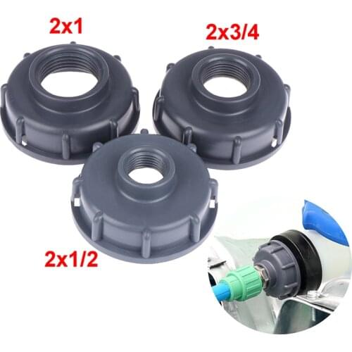 Hot Sale 1pc Durable IBC Tank fittings S60X6 Coarse Threaded Cap 60mm Female thread to 1/2",3/4",1" Adaptor Connector