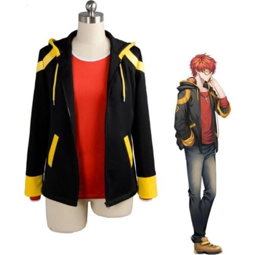 Games Mystic Messenger 707 Cosplay Coat Shirt Costume EXTREME Saeyoung/Luciel Choi 7 Jacket Hoodies Sweatshirts Outfit Men Boy
