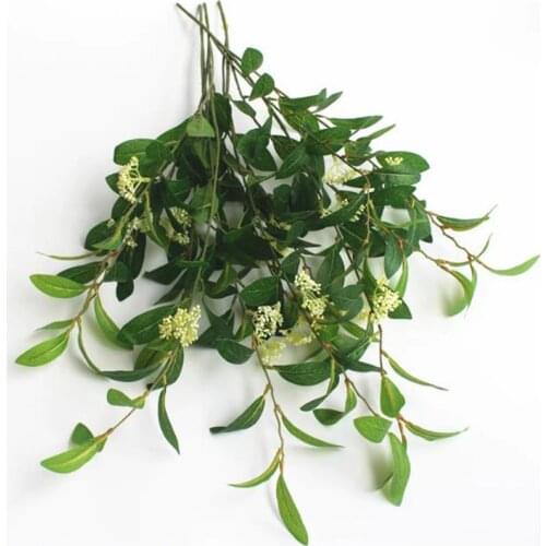 7Pcs Fake Long Stem Osmanthus (3 Stems/Piece) Simulation Real Touch Soft Glue Greenery for Home Wedding Decorative