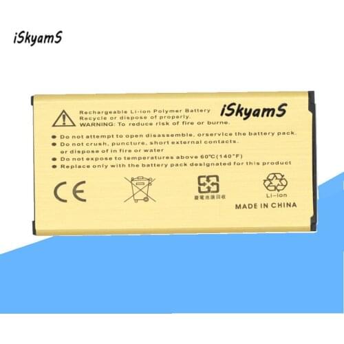 ISkyamS 10pcs/lot 4350mAh EB-BG900BBE EB-BG900BBC Gold Battery For Samsung Galaxy S5 SV I9600 G900A G900P G900T G900V