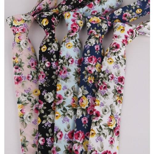 Linbaiway 6cm Mens Ties Handmade Cotton Tie For Men Narrow Floral Neckties Gift Wedding Party Casual Gravatas Tie Custom Logo