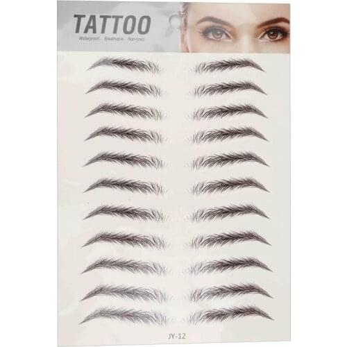 False Eyebrows Stickers 3D Simulation Nutural Brows Waterproof Eyebrow Sticker Long Lasting Tattoo Sticker Cosmetics TSLM1