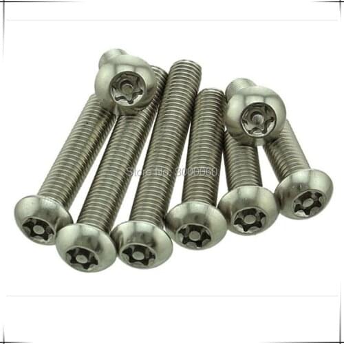 M10 Stainless Steel 304 Six-lobe Pin Pan Head Anti-theft Security Screw 20pcs/lot