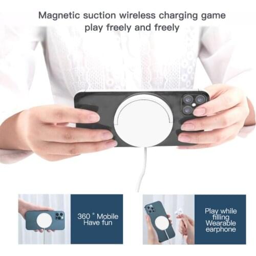 15W Magnetic Wireless Charger For IPhone 12 Pro Max Huawei Samsung Fast Charging Pad With Mobile Phone Holder Stand Drop Ship
