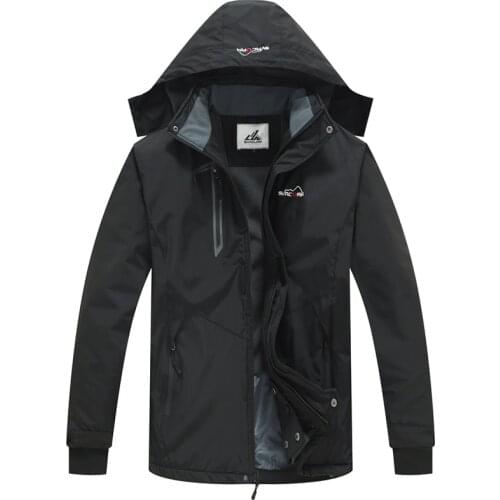 Mens Jacket Outdoor Waterproof Quick Dry Autumn Winter Coat Fleece Sports Camping Trekking Hooded Male Hiking Jackets JK001