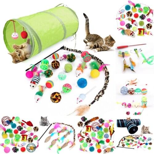 Cat Toys Kit Mouse Shape Balls Shapes Kitten Love New Pet Toy 21 Set Cat Channel Funny Cat Stick Mouse Supplies Value Bundle
