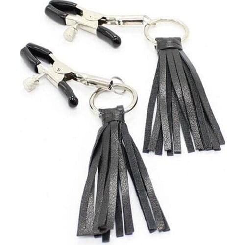 New Leather Tassel Nipple Clip Breast Clip Fetish Wear Sex Body Swing Plot Role-playing Toys Sex Toys For Couples BDSM Toys sexe