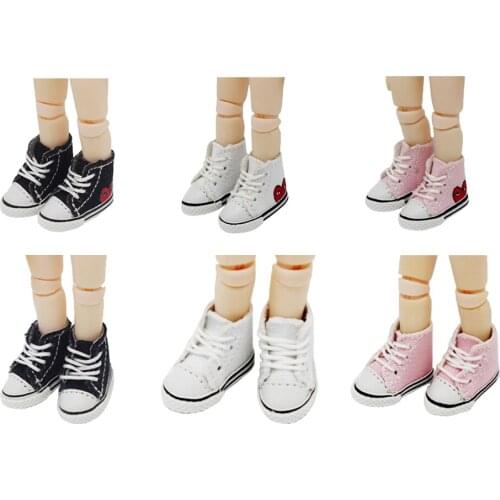 OB11 Shoes Casual Canvas Sneakers for 1/12 BJD Dolls,Obitsu11,GSC Clay Dolls Toy Boots Accessories
