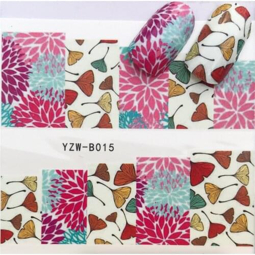 Watermark Transfer Full Nail Sticker Nail Decor Sliders Nail Art Accessories Manicure Water Transfer Sticker Flowers Decorarion