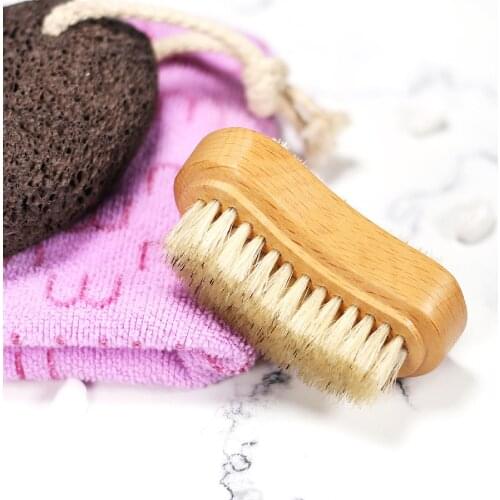 Portable Nail Manicure Brush Professional Manicure Brush Double-sided Manicure Pedicure Fine Bristle Cleaning Scrubbing Brush