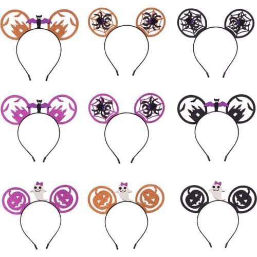 Halloween Pumpkin Headband Baby Mickey Ears Masquerade Party Decorations Headband