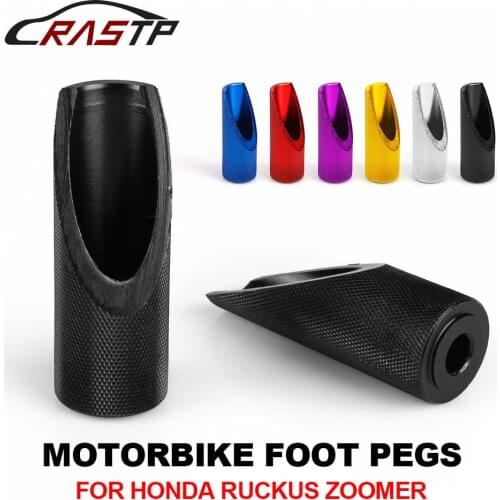 RASTP - Colorful Aluminum 2Pcs Motorcycle Motorbike Foot Pegs for Honda Ruckus Zoomer Motor Accessories RS-ENL015