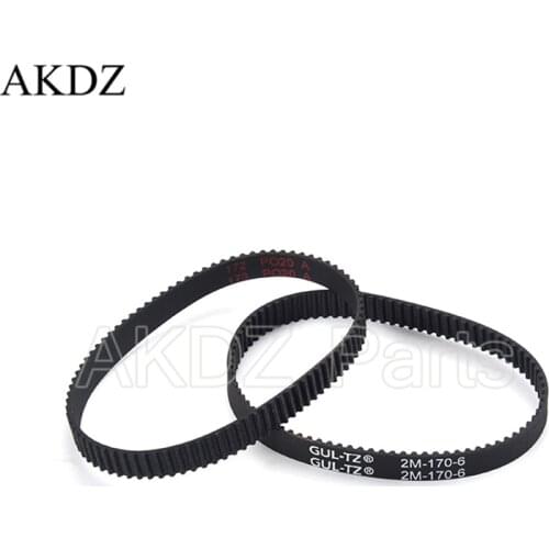 2MGT 2M 2GT Synchronous Timing belt Pitch length 170 width 6mm/9mm Teeth 85 Rubber closed