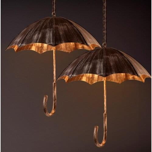 Nordic Iron Chandelier retro industrial wind loft umbrella chandelier restaurant bar coffee shop clothing shop lighting