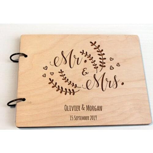 Wedding guest book, Mr Mrs Guest Book, wedding guestbook, wooden guest book, wood wedding book wooden wedding book