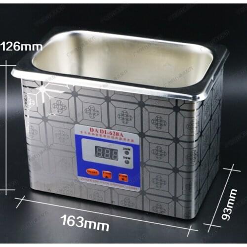 Stainless Steel Ultrasonic Cleaner Household Ultrasonic Washer for Dentistry Denture Glasses Jewelry Watch Mobile Cleaner