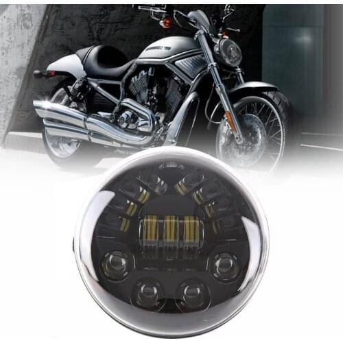 VRSC/V-ROD LED Headlight With daytime running light vrod headlight oval E9 DOT for V Rod VRSCF VRSC VRSCR Headlamp