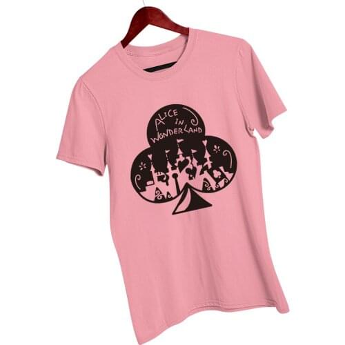 6 Colors T Shirt Women Alice in Wonderland Printed Casual Harajuku Tee Summer Short Sleeve Tops Female Tshirt Camiseta Mujer