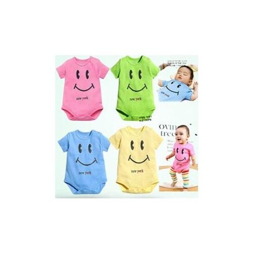 Newborn short sleeve romper summer baby rompers cotton clothes jumpsuit
