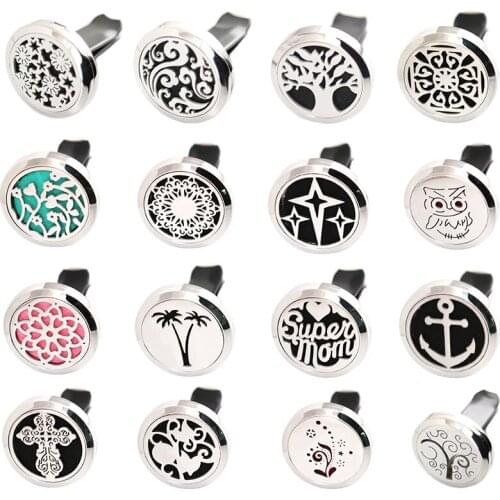 10pcs Butterfly 30mm Diffuser 316 Stainless Steel Car Aroma Locket Essential Oil Car Diffuser Locket Free 50Pcs Pads
