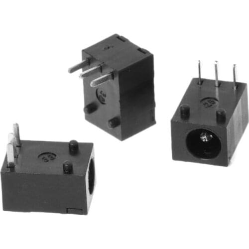 10pcs DC-003 3.5x1.3mm DC Power Jack Socket Connector 3-Pin Panel Mount Plug