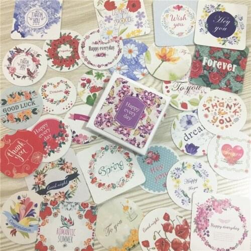 38pcs/set Blessing Sentence Label Stickers Decorative Stationery Stickers Scrapbooking DIY Diary Album Stick Lable