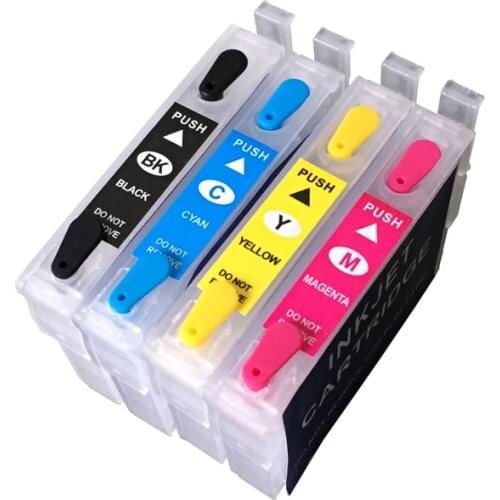 4pcs/lot For Epson 124 Refillable Ink Cartridges T1241-T1244 Empty Recycling For NX125 NX127 NX130 NX230 NX420 With ARC Chip
