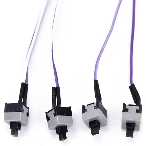 4Pcs MYLB-Repair parts PC power momentary push button switch connector cable Good Quality